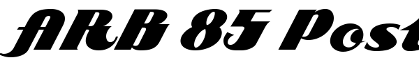 ARB 85 Poster Script JAN-39 font preview